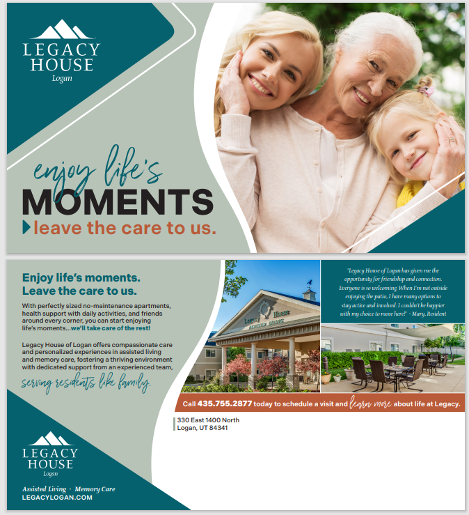 Enjoy life's moments direct mail