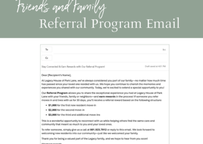 Friends and Family Referral Email