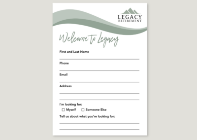 Legacy Retirement Tour Form Card