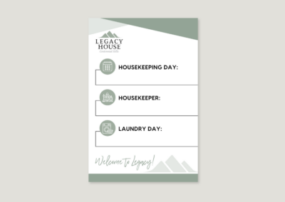 LHCH Housekeeping Reminder Card