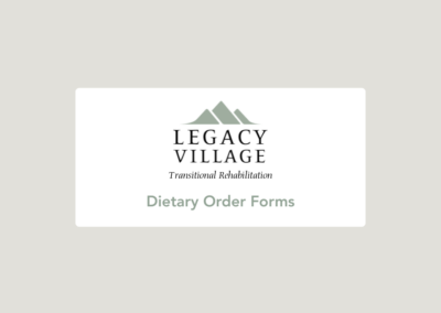 LVT Dietary Order Forms